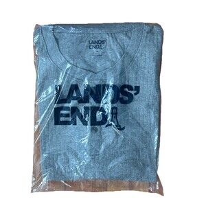 Lands' End Men's Knit Rib Pajama Henly, Pewter Heather, Size M, Style 445399